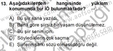 Genel Dilbilim 1 Dersi 2014 - 2015 Yılı (Final) Dönem Sonu Sınav Soruları 13. Soru