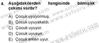 Genel Dilbilim 1 Dersi 2014 - 2015 Yılı (Final) Dönem Sonu Sınav Soruları 4. Soru