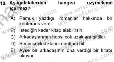Genel Dilbilim 1 Dersi 2015 - 2016 Yılı (Vize) Ara Sınav Soruları 10. Soru