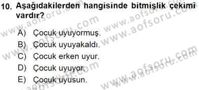 Genel Dilbilim 1 Dersi 2015 - 2016 Yılı (Final) Dönem Sonu Sınav Soruları 10. Soru