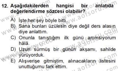 Genel Dilbilim 2 Dersi 2012 - 2013 Yılı (Final) Dönem Sonu Sınav Soruları 12. Soru