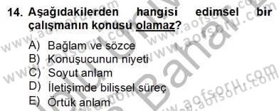 Genel Dilbilim 2 Dersi 2012 - 2013 Yılı (Final) Dönem Sonu Sınav Soruları 14. Soru