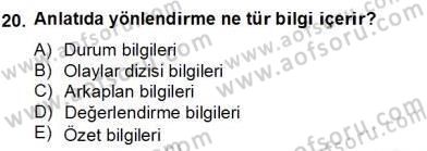 Genel Dilbilim 2 Dersi 2012 - 2013 Yılı (Final) Dönem Sonu Sınav Soruları 20. Soru