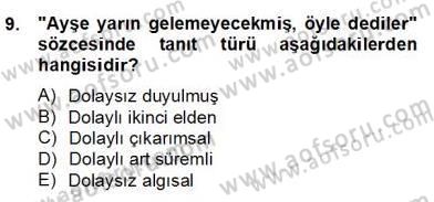Genel Dilbilim 2 Dersi 2012 - 2013 Yılı (Final) Dönem Sonu Sınav Soruları 9. Soru