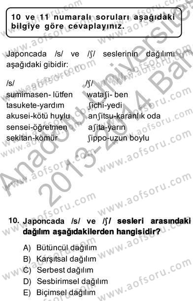 Genel Dilbilim 2 Dersi 2013 - 2014 Yılı (Vize) Ara Sınav Soruları 10. Soru