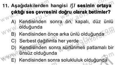 Genel Dilbilim 2 Dersi 2013 - 2014 Yılı (Vize) Ara Sınav Soruları 11. Soru