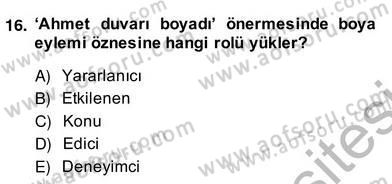 Genel Dilbilim 2 Dersi 2013 - 2014 Yılı (Vize) Ara Sınav Soruları 16. Soru
