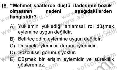 Genel Dilbilim 2 Dersi 2013 - 2014 Yılı (Vize) Ara Sınav Soruları 18. Soru