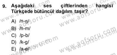 Genel Dilbilim 2 Dersi 2013 - 2014 Yılı (Vize) Ara Sınav Soruları 9. Soru