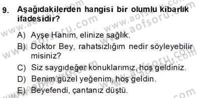 Genel Dilbilim 2 Dersi 2013 - 2014 Yılı (Final) Dönem Sonu Sınav Soruları 9. Soru