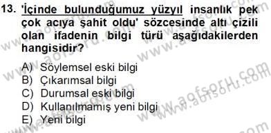 Genel Dilbilim 2 Dersi 2013 - 2014 Yılı Tek Ders Sınav Soruları 13. Soru