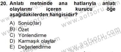 Genel Dilbilim 2 Dersi 2013 - 2014 Yılı Tek Ders Sınav Soruları 20. Soru