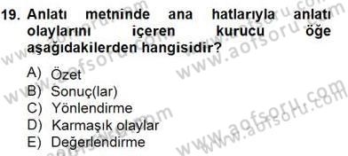 Genel Dilbilim 2 Dersi 2014 - 2015 Yılı (Final) Dönem Sonu Sınav Soruları 19. Soru