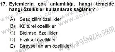 Genel Dilbilim 2 Dersi 2015 - 2016 Yılı (Vize) Ara Sınav Soruları 17. Soru