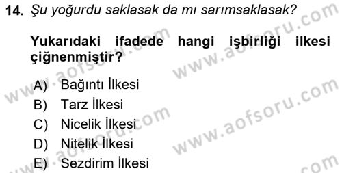 Genel Dilbilim 2 Dersi 2018 - 2019 Yılı 3 Ders Sınav Soruları 14. Soru