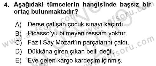 Genel Dilbilim 2 Dersi 2018 - 2019 Yılı 3 Ders Sınavı 4. Soru