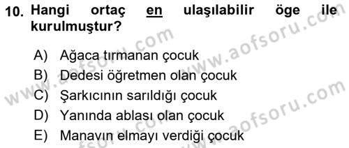 Genel Dilbilim 2 Dersi 2018 - 2019 Yılı (Vize) Ara Sınav Soruları 10. Soru