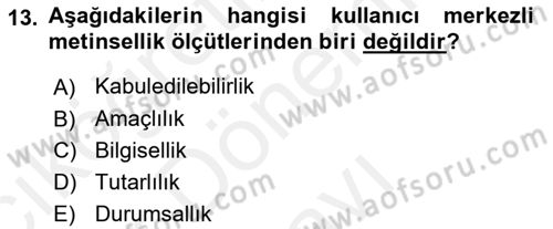 Genel Dilbilim 2 Dersi 2018 - 2019 Yılı (Final) Dönem Sonu Sınav Soruları 13. Soru