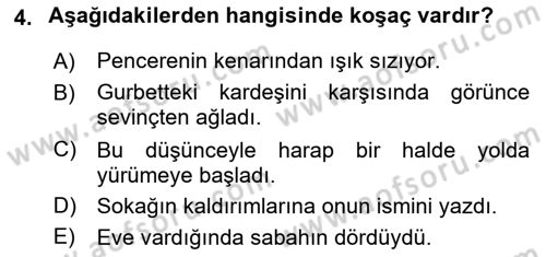 Genel Dilbilim 2 Dersi 2021 - 2022 Yılı (Vize) Ara Sınav Soruları 4. Soru