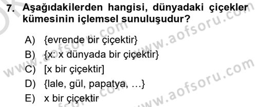 Genel Dilbilim 2 Dersi 2023 - 2024 Yılı Yaz Okulu Sınav Soruları 7. Soru