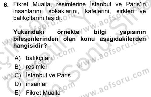 Genel Dilbilim 2 Dersi 2024 - 2025 Yılı (Final) Dönem Sonu Sınav Soruları 6. Soru
