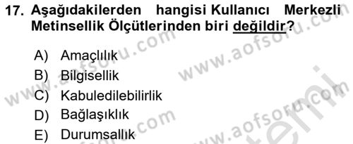 Genel Dilbilim 2 Dersi 2024 - 2025 Yılı Yaz Okulu Sınav Soruları 17. Soru