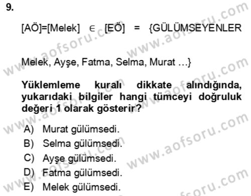 Genel Dilbilim 2 Dersi 2025 - 2026 Yılı Yaz Okulu Sınav Soruları 9. Soru