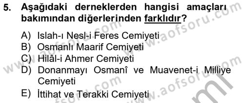 2. Meşrutiyet Dönemi Türk Edebiyatı Dersi 2013 - 2014 Yılı (Vize) Ara Sınav Soruları 5. Soru
