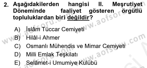 2. Meşrutiyet Dönemi Türk Edebiyatı Dersi 2015 - 2016 Yılı (Vize) Ara Sınav Soruları 2. Soru