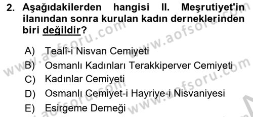 2. Meşrutiyet Dönemi Türk Edebiyatı Dersi 2016 - 2017 Yılı (Vize) Ara Sınav Soruları 2. Soru
