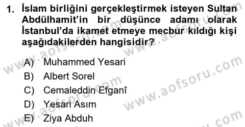 2. Meşrutiyet Dönemi Türk Edebiyatı Dersi 2017 - 2018 Yılı 3 Ders Sınavı 1. Soru