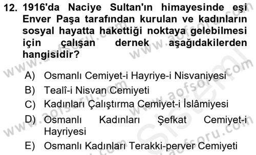 2. Meşrutiyet Dönemi Türk Edebiyatı Dersi 2017 - 2018 Yılı (Vize) Ara Sınav Soruları 12. Soru