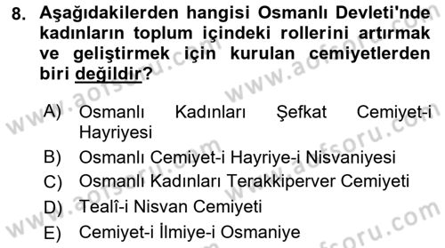 2. Meşrutiyet Dönemi Türk Edebiyatı Dersi 2018 - 2019 Yılı Yaz Okulu Sınav Soruları 8. Soru