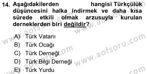 2. Meşrutiyet Dönemi Türk Edebiyatı Dersi 2021 - 2022 Yılı Yaz Okulu Sınavı 14. Soru