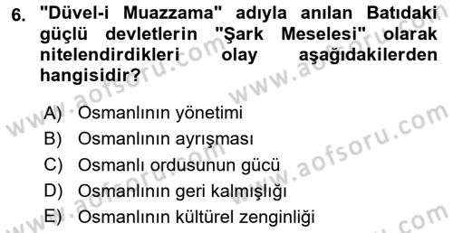 2. Meşrutiyet Dönemi Türk Edebiyatı Dersi 2024 - 2025 Yılı (Vize) Ara Sınav Soruları 6. Soru
