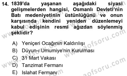 2. Meşrutiyet Dönemi Türk Edebiyatı Dersi 2024 - 2025 Yılı (Final) Dönem Sonu Sınav Soruları 14. Soru