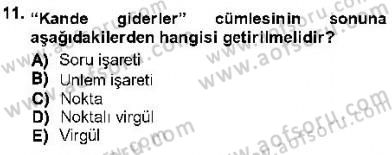 XVI-XIX. Yüzyıllar Türk Dili Dersi 2012 - 2013 Yılı (Final) Dönem Sonu Sınav Soruları 11. Soru