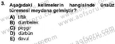 XVI-XIX. Yüzyıllar Türk Dili Dersi 2012 - 2013 Yılı (Final) Dönem Sonu Sınav Soruları 3. Soru