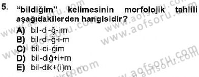 XVI-XIX. Yüzyıllar Türk Dili Dersi 2012 - 2013 Yılı (Final) Dönem Sonu Sınav Soruları 5. Soru