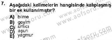 XVI-XIX. Yüzyıllar Türk Dili Dersi 2012 - 2013 Yılı (Final) Dönem Sonu Sınav Soruları 7. Soru