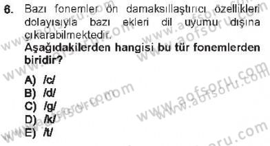 XVI-XIX. Yüzyıllar Türk Dili Dersi 2012 - 2013 Yılı Tek Ders Sınav Soruları 6. Soru