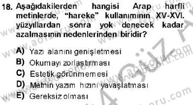 XVI-XIX. Yüzyıllar Türk Dili Dersi Ara Sınavı Deneme Sınav Soruları 18. Soru