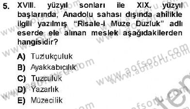 XVI-XIX. Yüzyıllar Türk Dili Dersi 2013 - 2014 Yılı (Vize) Ara Sınavı 5. Soru