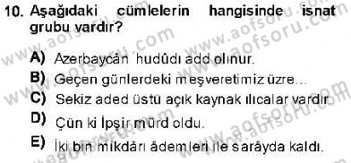 XVI-XIX. Yüzyıllar Türk Dili Dersi 2013 - 2014 Yılı (Final) Dönem Sonu Sınav Soruları 10. Soru