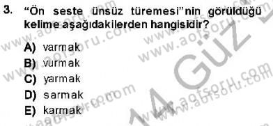 XVI-XIX. Yüzyıllar Türk Dili Dersi 2013 - 2014 Yılı (Final) Dönem Sonu Sınav Soruları 3. Soru