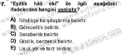 XVI-XIX. Yüzyıllar Türk Dili Dersi 2013 - 2014 Yılı (Final) Dönem Sonu Sınav Soruları 7. Soru