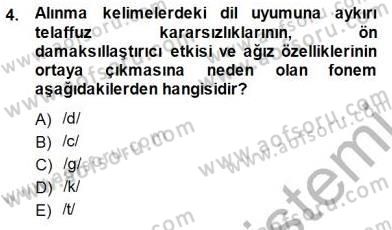 XVI-XIX. Yüzyıllar Türk Dili Dersi 2014 - 2015 Yılı (Final) Dönem Sonu Sınav Soruları 4. Soru