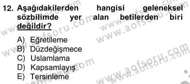 Eleştiri Kuramları Dersi 2012 - 2013 Yılı (Vize) Ara Sınav Soruları 12. Soru