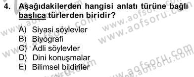 Eleştiri Kuramları Dersi 2012 - 2013 Yılı (Vize) Ara Sınav Soruları 4. Soru