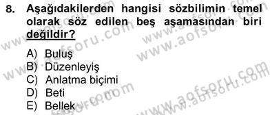 Eleştiri Kuramları Dersi 2012 - 2013 Yılı (Vize) Ara Sınav Soruları 8. Soru